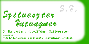 szilveszter hutvagner business card
